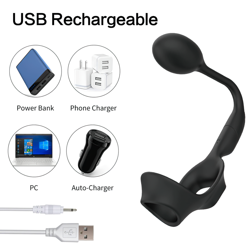 Remote Control Vibrating Penis Massager / Testicle Prostate Cock Ring / Sex Toys For Men - EVE's SECRETS