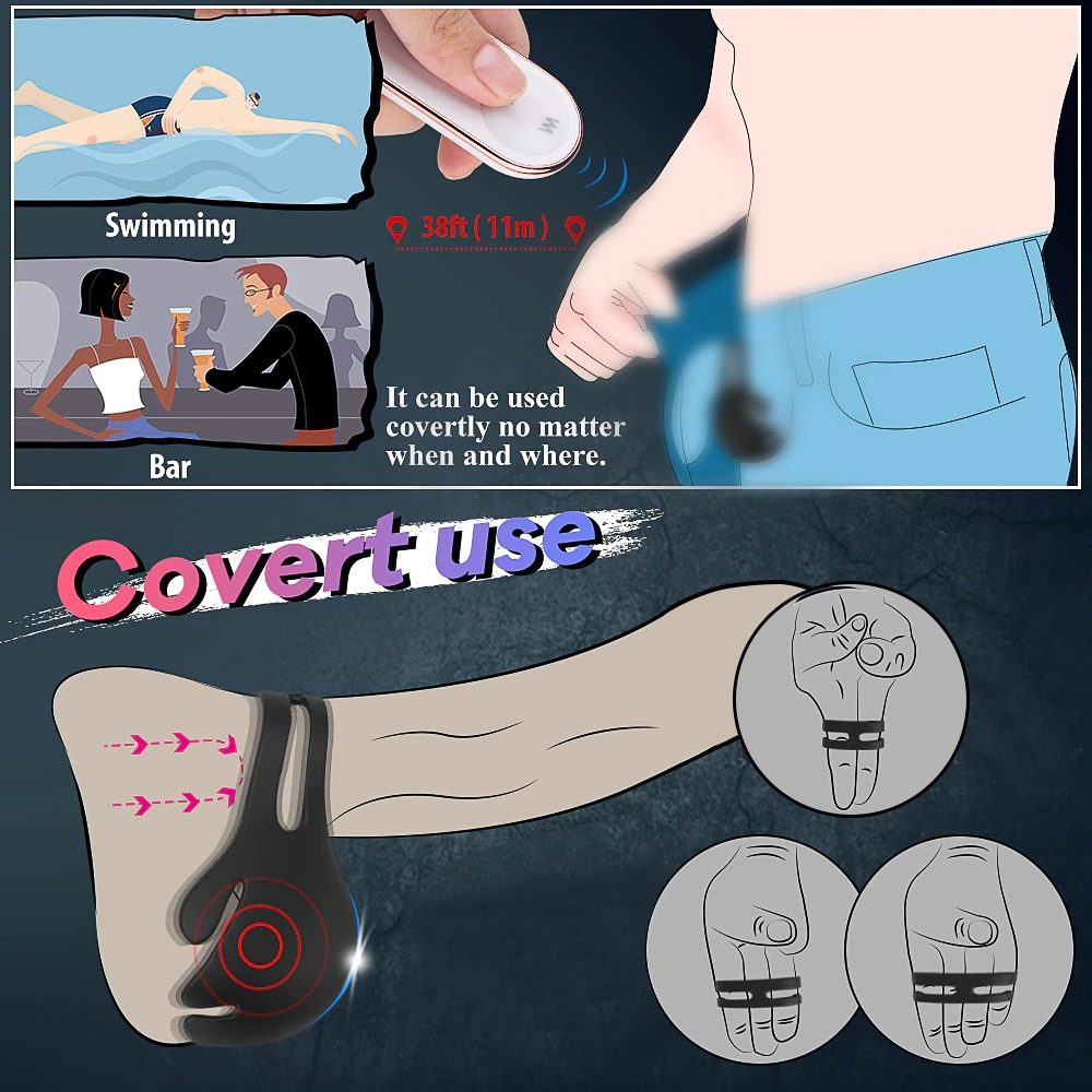 Remote Controlled Scrotum Massager / Vibrating Cock Rings / Penis Massager - EVE's SECRETS