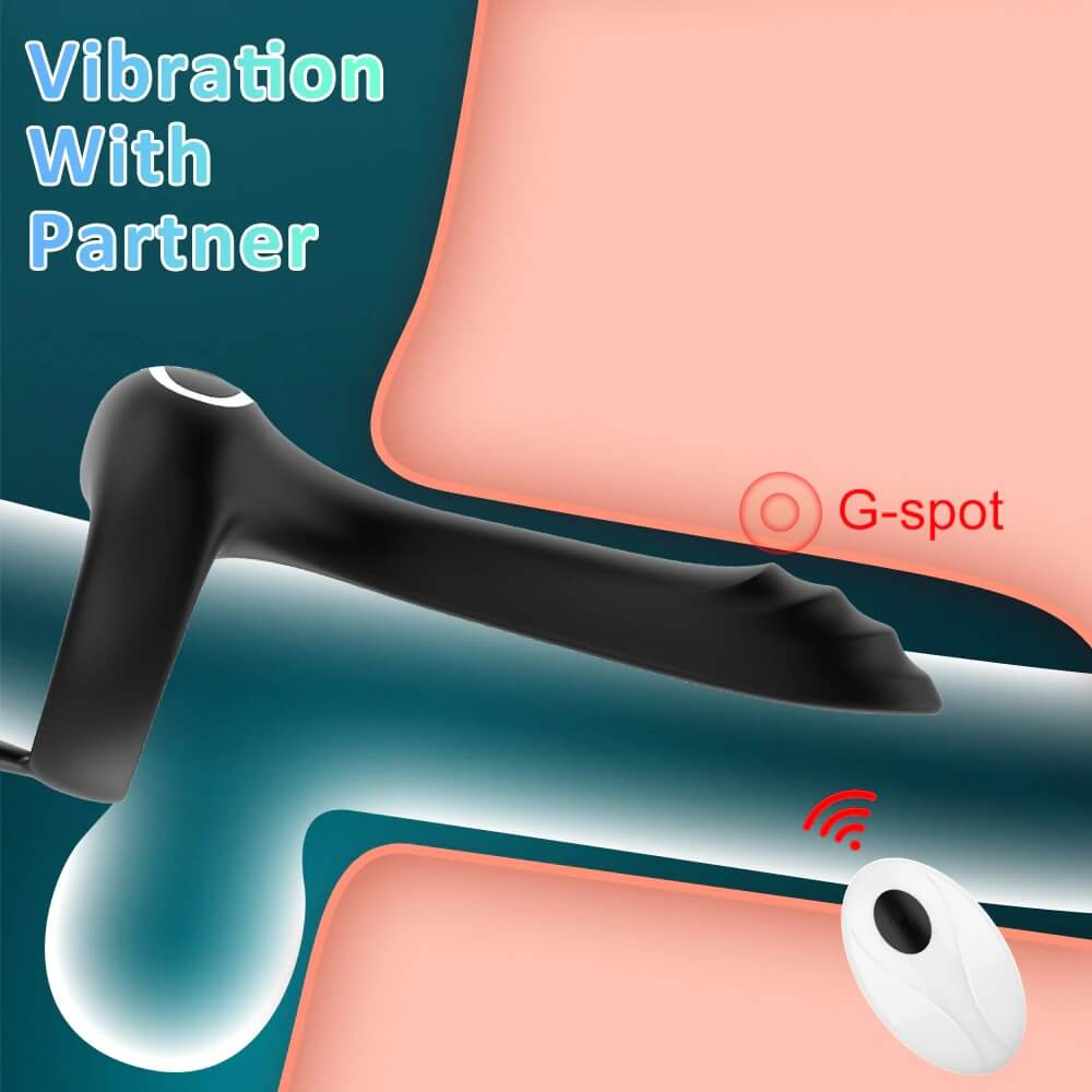 Remote Controlled Vibrators For Couples / Men's Silicone Cock Ring / Black Male Masturbator - EVE's SECRETS