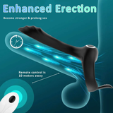Remote Controlled Vibrators For Couples / Men's Silicone Cock Ring / Black Male Masturbator - EVE's SECRETS