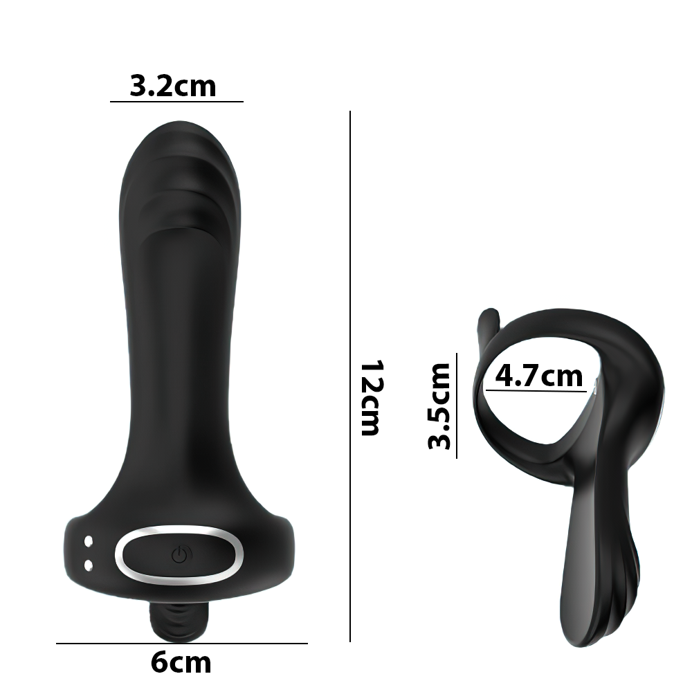 Remote Controlled Vibrators For Couples / Men's Silicone Cock Ring / Black Male Masturbator - EVE's SECRETS