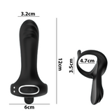 Remote Controlled Vibrators For Couples / Men's Silicone Cock Ring / Black Male Masturbator - EVE's SECRETS