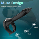 Remote Controlled Vibrators For Couples / Men's Silicone Cock Ring / Black Male Masturbator - EVE's SECRETS
