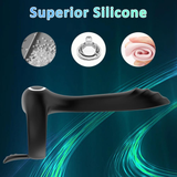 Remote Controlled Vibrators For Couples / Men's Silicone Cock Ring / Black Male Masturbator - EVE's SECRETS