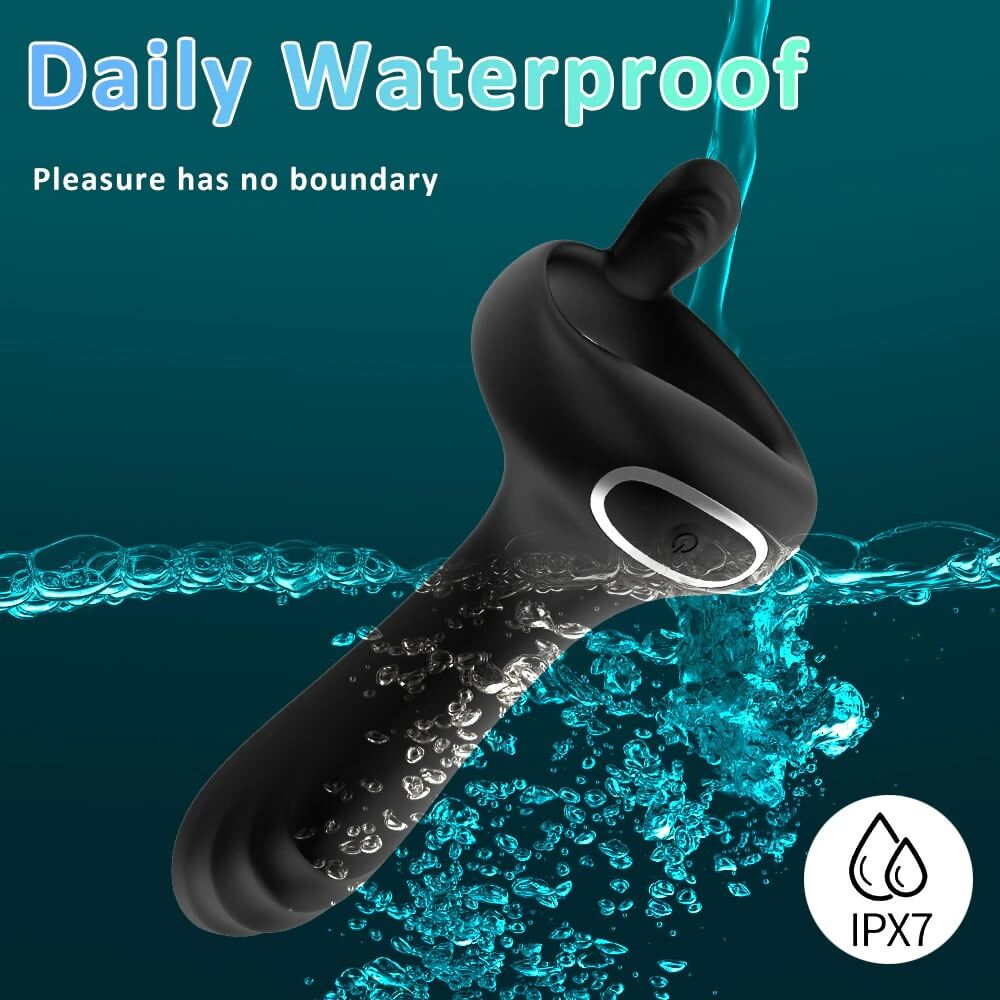 Remote Controlled Vibrators For Couples / Men's Silicone Cock Ring / Black Male Masturbator - EVE's SECRETS