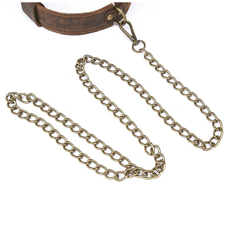 Retro BDSM Bondage 4-Piece Kit / Handcuffs & Restraint Collar for Adult / Erotic Sex Toys - EVE's SECRETS