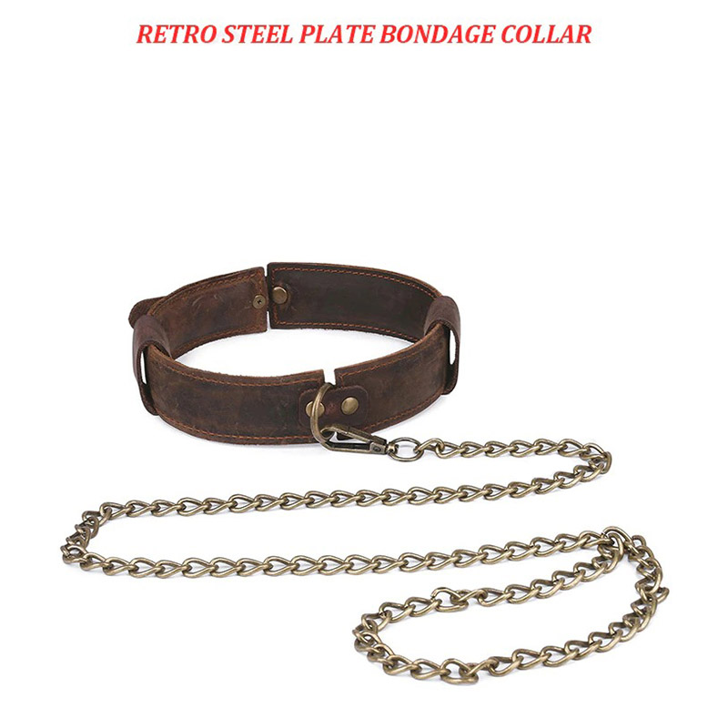Retro BDSM Bondage Kit of 4-Pieces / Handcuffs & Restraint Collar for Adult / Erotic Sex Toys - EVE's SECRETS