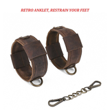 Retro BDSM Bondage Kit of 4-Pieces / Handcuffs & Restraint Collar for Adult / Erotic Sex Toys - EVE's SECRETS