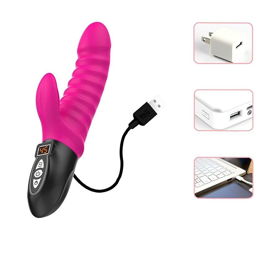 Ribbed G-Spot Vibrator For Women / Female Rabbit Vibrator / Clitoral Stimulation Sex Toys - EVE's SECRETS