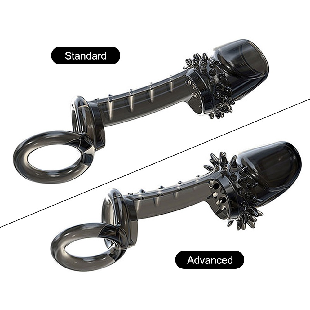 Ribbed Penis Sleeves with Thorns and Cock Rings / Sex Toys for Men in Two Variants - EVE's SECRETS