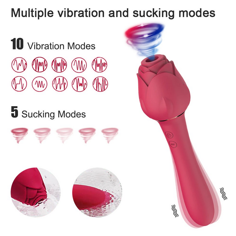 Rose Vibrators For Women / Vagina Sucking Clitoris Stimulator / G Spot Powerful Vibrating Dildo - EVE's SECRETS