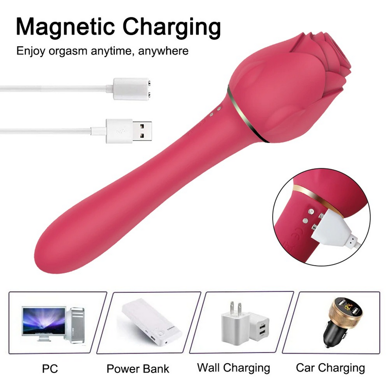 Rose Vibrators For Women / Vagina Sucking Clitoris Stimulator / G Spot Powerful Vibrating Dildo - EVE's SECRETS