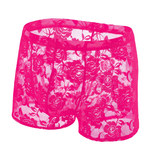 Men's Lace See Through Hollow Out Underwear / Sexy Male Transparent Boxer Shorts - EVE's SECRETS