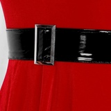 Santa Xmas Women Cosplay Costume / Fashion Party Dress with Hat and Belt for Dress Up - EVE's SECRETS