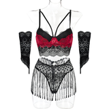 Sensual Erotic Female Lingerie Underwear / Sexy Women's Thongs Garters Lace Bra Lingerie - EVE's SECRETS