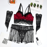 Sensual Erotic Female Lingerie Underwear / Sexy Women's Thongs Garters Lace Bra Lingerie - EVE's SECRETS