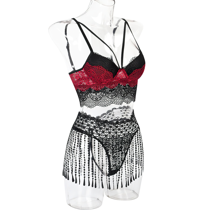 Sensual Erotic Female Lingerie Underwear / Sexy Women's Thongs Garters Lace Bra Lingerie - EVE's SECRETS