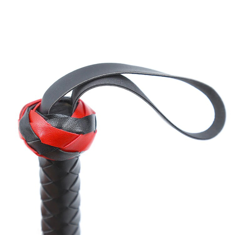 Sex PU Leather Whip for Couple / Adult Red&Black Flirt Whip / Soft BDSM Tail - EVE's SECRETS