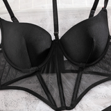 Sexy 4-Piece Intimate Set / Fancy Women's Lingerie / Ruffled Garters Exotic Sets - EVE's SECRETS
