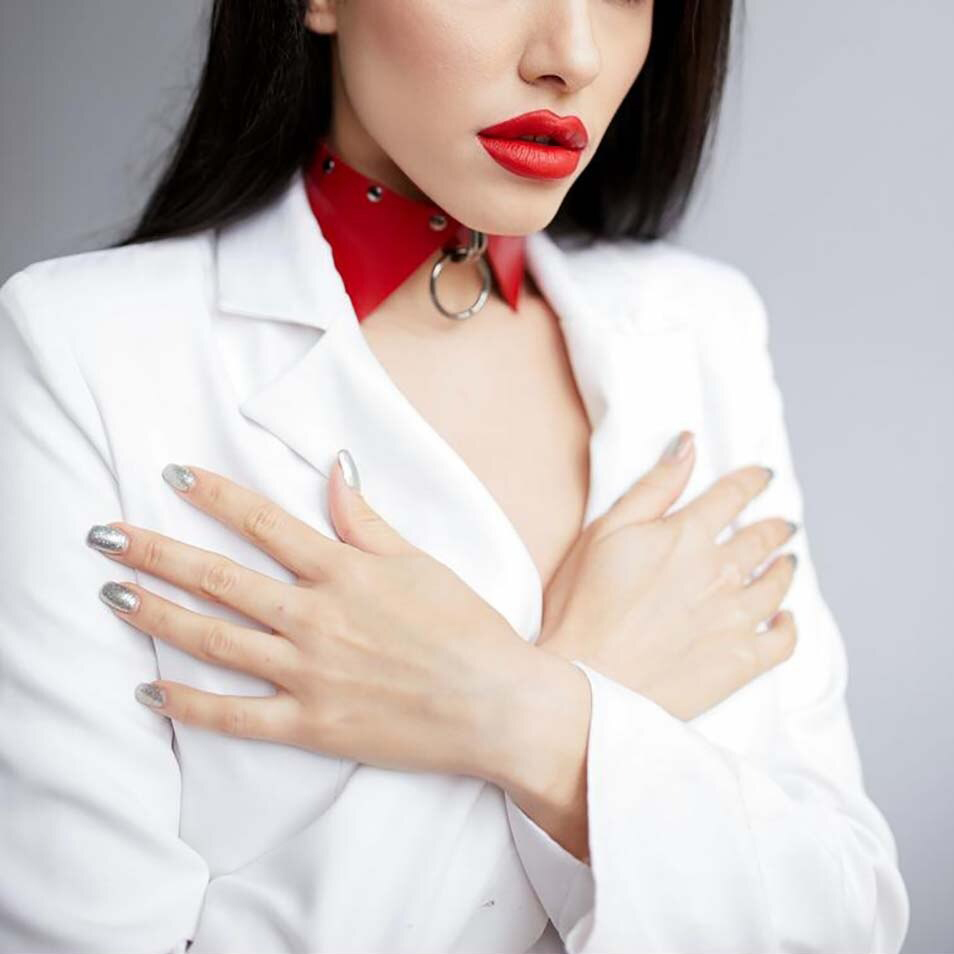 Sexy Adjustable Collar with Slave Ring and Rivets / BDSM Bondage Choker / Women's Fetish Accessories - EVE's SECRETS