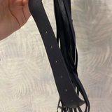 Sexy BDSM Adjustable Collar with Tassel / Black Faux Leather Choker / Erotic Accessories for Women - EVE's SECRETS