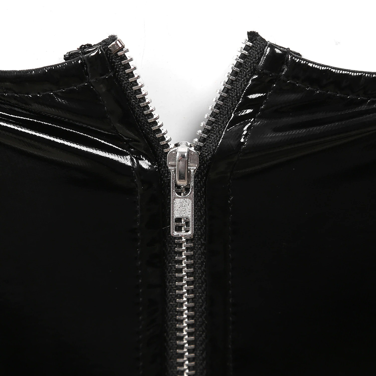 Sexy Black Dress for Women / Patent Leather Mini Dress with Open Cup / Erotic Wet Look Clothing - EVE's SECRETS