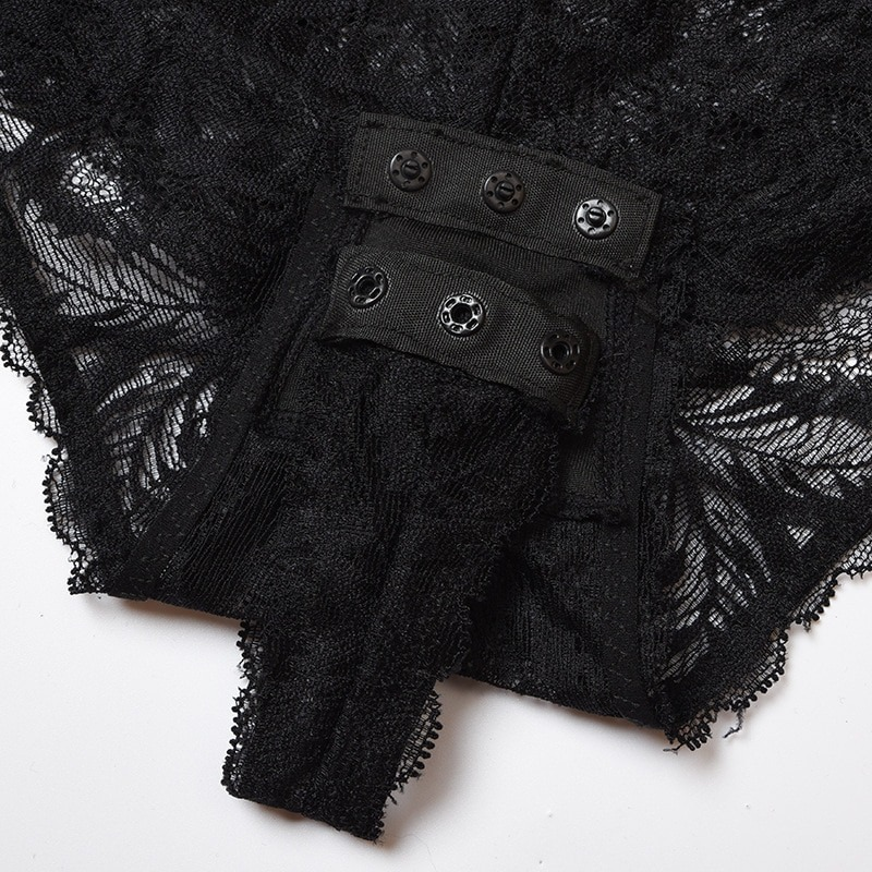 Sexy Black Hollow Out Lace Bodysuit for Women / Ladies Transparent Backless Skinny Bodysuits - EVE's SECRETS