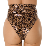 Sexy Black Ladies Wet Look Panties / High Waist Briefs with Belt / Female Underwear on Zipper - EVE's SECRETS