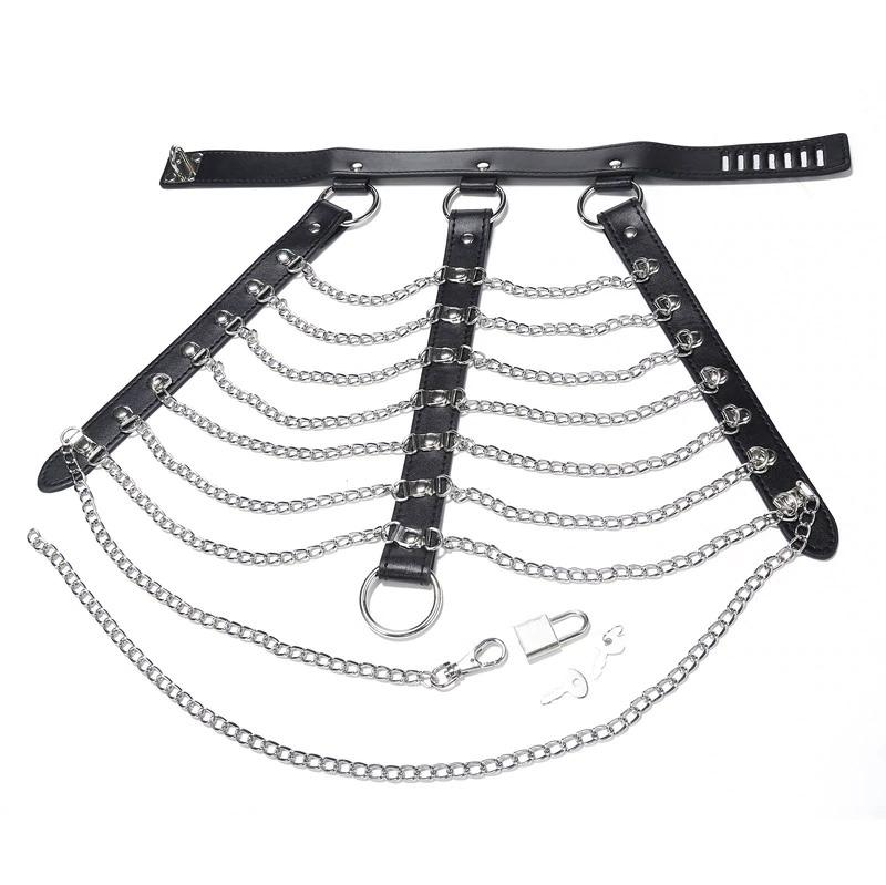 Sexy Body Chest Harness for Women with Many Chains / Body Harness Accessory in Fetish Fashion - EVE's SECRETS