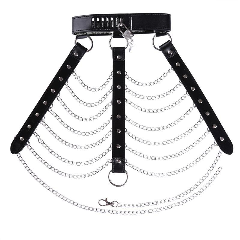 Sexy Body Chest Harness for Women with Many Chains / Body Harness Accessory in Fetish Fashion - EVE's SECRETS