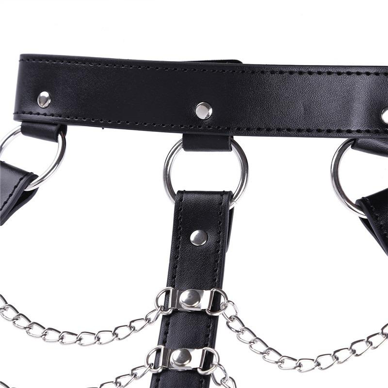 Sexy Body Chest Harness for Women with Many Chains / Body Harness Accessory in Fetish Fashion - EVE's SECRETS