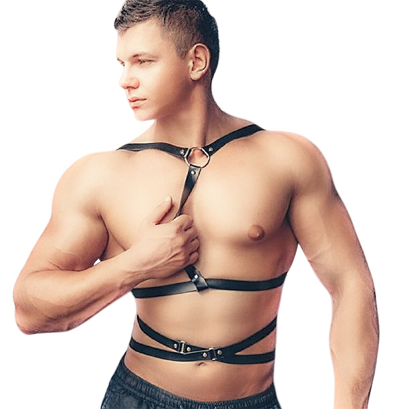 Sexy Body Harness For Men / Metal O-Ring Harness Belts for Shoulder And Waist - EVE's SECRETS