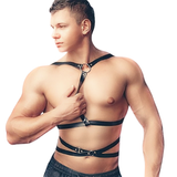 Sexy Body Harness For Men / Metal O-Ring Harness Belts for Shoulder And Waist - EVE's SECRETS