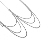 Sexy Body Harness With Metal Chain / Aluminum Jewellery With Faux Leather Collar - EVE's SECRETS