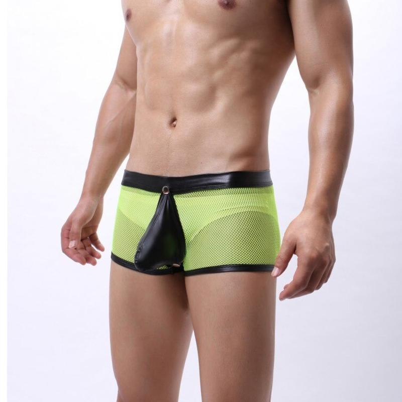 Sexy Breathable Men's Boxers / Mesh See-Through Underwear / Separatable Front Panties - EVE's SECRETS