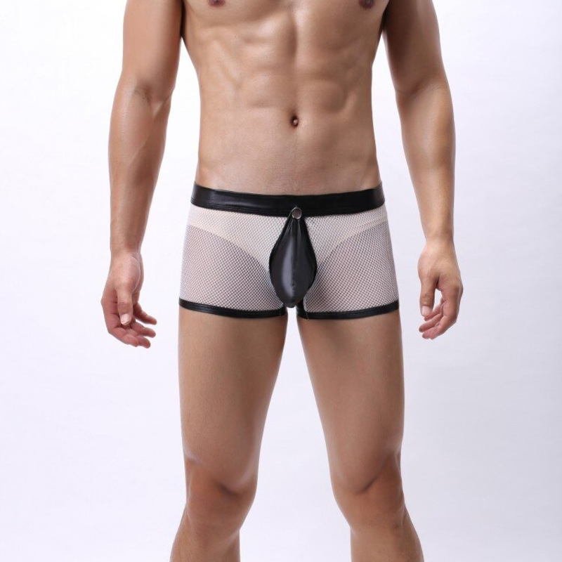Sexy Breathable Men's Boxers / Mesh See-Through Underwear / Separatable Front Panties - EVE's SECRETS