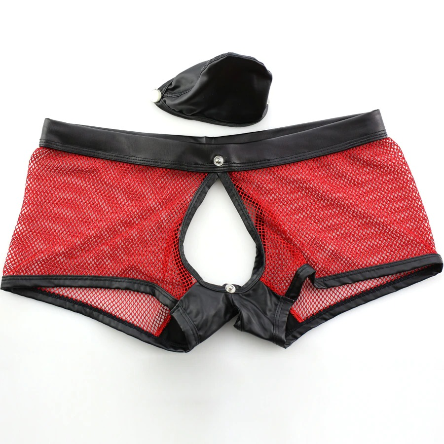Sexy Breathable Men's Boxers / Mesh See-Through Underwear / Separatable Front Panties - EVE's SECRETS