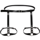 Sexy Chain Black Leather Leg Body Harness / BDSM Bondage Body Chain Accessories - EVE's SECRETS