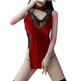 Robe Cosplay Sexy pour Femmes / Mini Robe Érotique Adulte / Costumes Diable pour Jeux de Sexe de Rôle