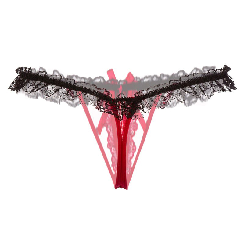 Sexy Female Panties with Bow / Underwear with Open Crotch / Transparent Lingerie for Ladies - EVE's SECRETS