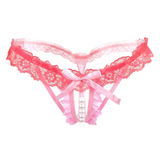 Sexy Female Panties with Bow / Underwear with Open Crotch / Transparent Lingerie for Ladies - EVE's SECRETS