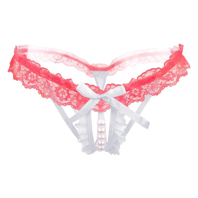 Sexy Female Panties with Bow / Underwear with Open Crotch / Transparent Lingerie for Ladies - EVE's SECRETS