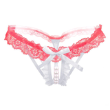 Sexy Female Panties with Bow / Underwear with Open Crotch / Transparent Lingerie for Ladies - EVE's SECRETS