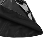 Sexy Female Wet Look Mini Dress / Sleeveless Black Dress on Zipper and X-back - EVE's SECRETS