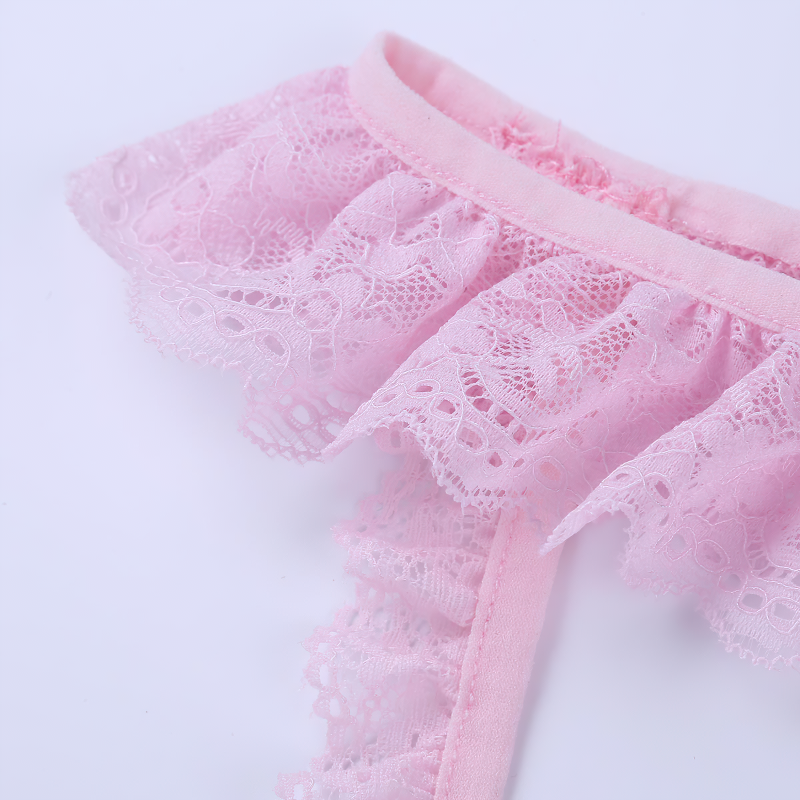 Sexy Gay Lingerie Panties With Lace / Sissy Crotchless Briefs With Open Hole - EVE's SECRETS