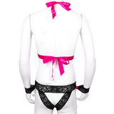Sexy Gay Open Crotch Bodysuit Romper / Bodystocking Sleepwear with Bracelets - EVE's SECRETS