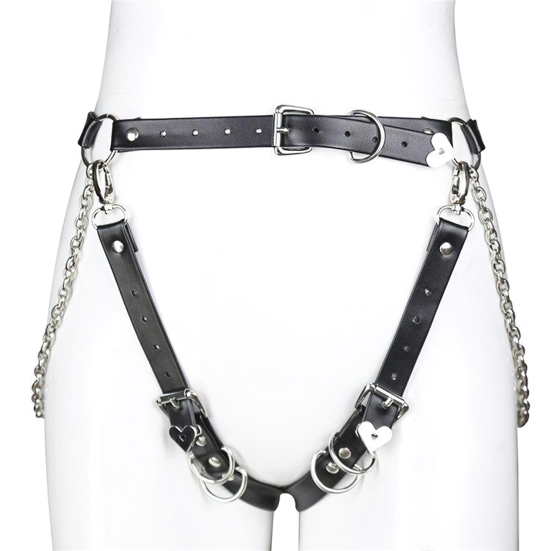 Sexy Gothic Fetish Belts / Pastel Goth With Chains Waist Body Bondage / Female Body Harness - EVE's SECRETS