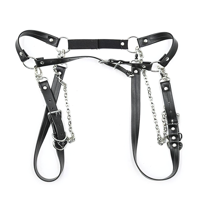 Sexy Gothic Fetish Belts / Pastel Goth With Chains Waist Body Bondage / Female Body Harness - EVE's SECRETS