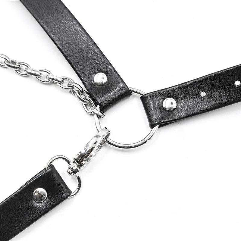 Sexy Gothic Fetish Belts / Pastel Goth With Chains Waist Body Bondage / Female Body Harness - EVE's SECRETS