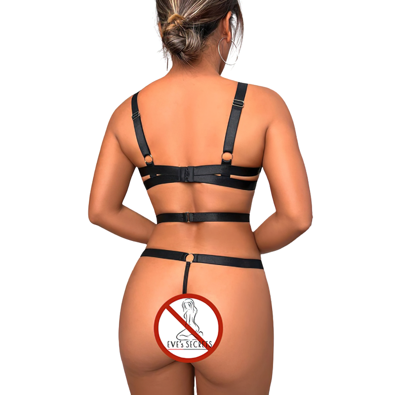 Sexy Hollow Out Bodysuit for Women / Erotic Female Black Transparent Bodysuits with Thong - EVE's SECRETS